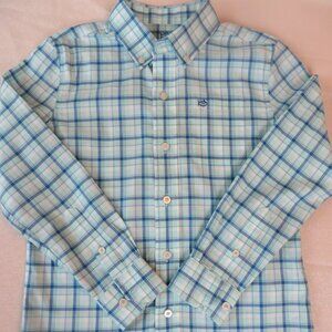 Southern Tide Boys Button Down | Plaid | Mint Green/Blue | Size S(6-7)